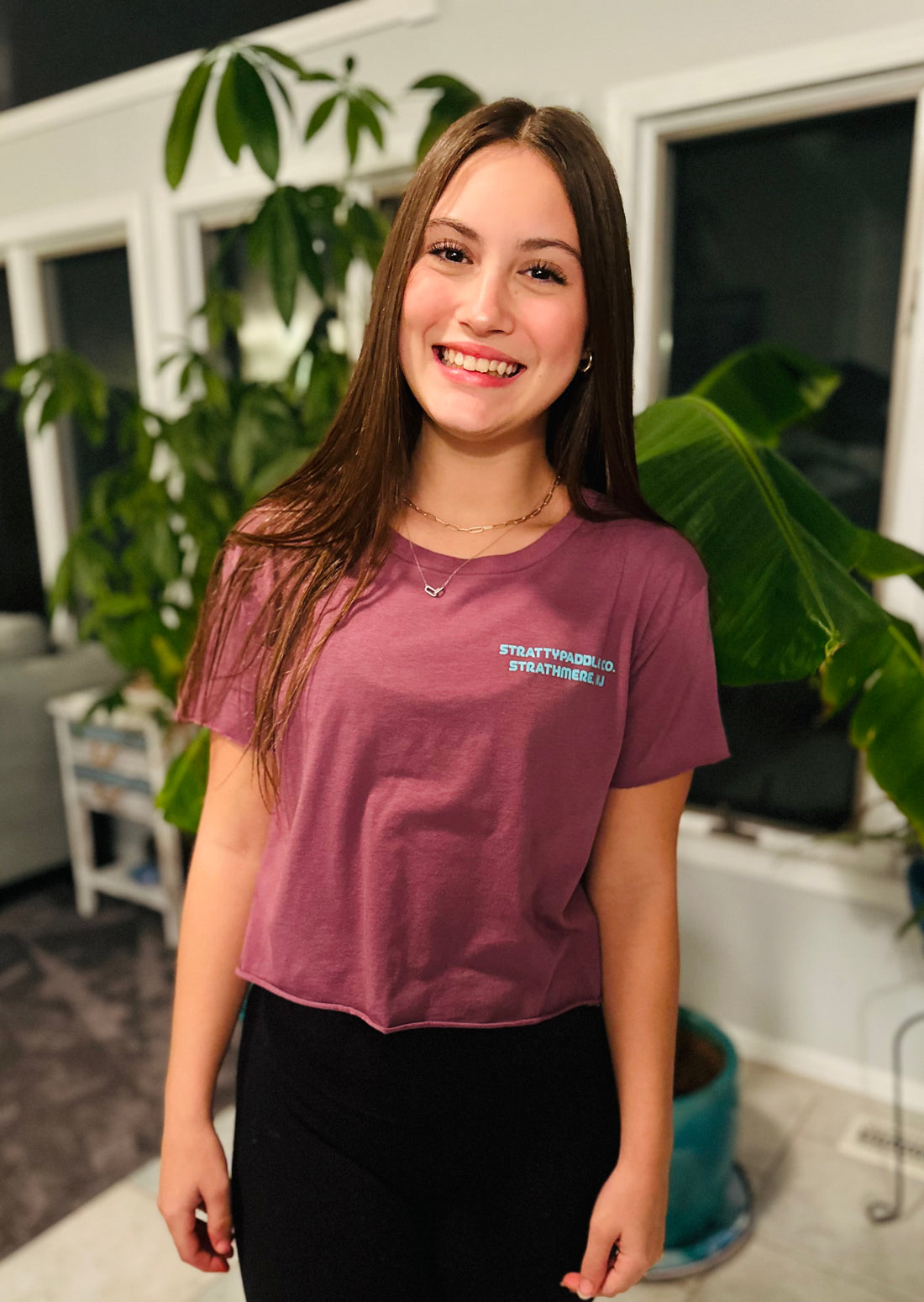Cropped Wine T-Shirt