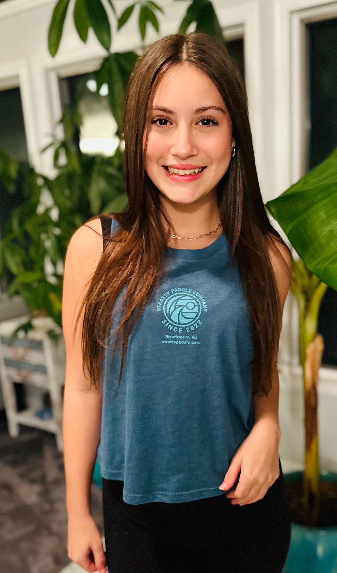 Cropped Blue Workout Tank