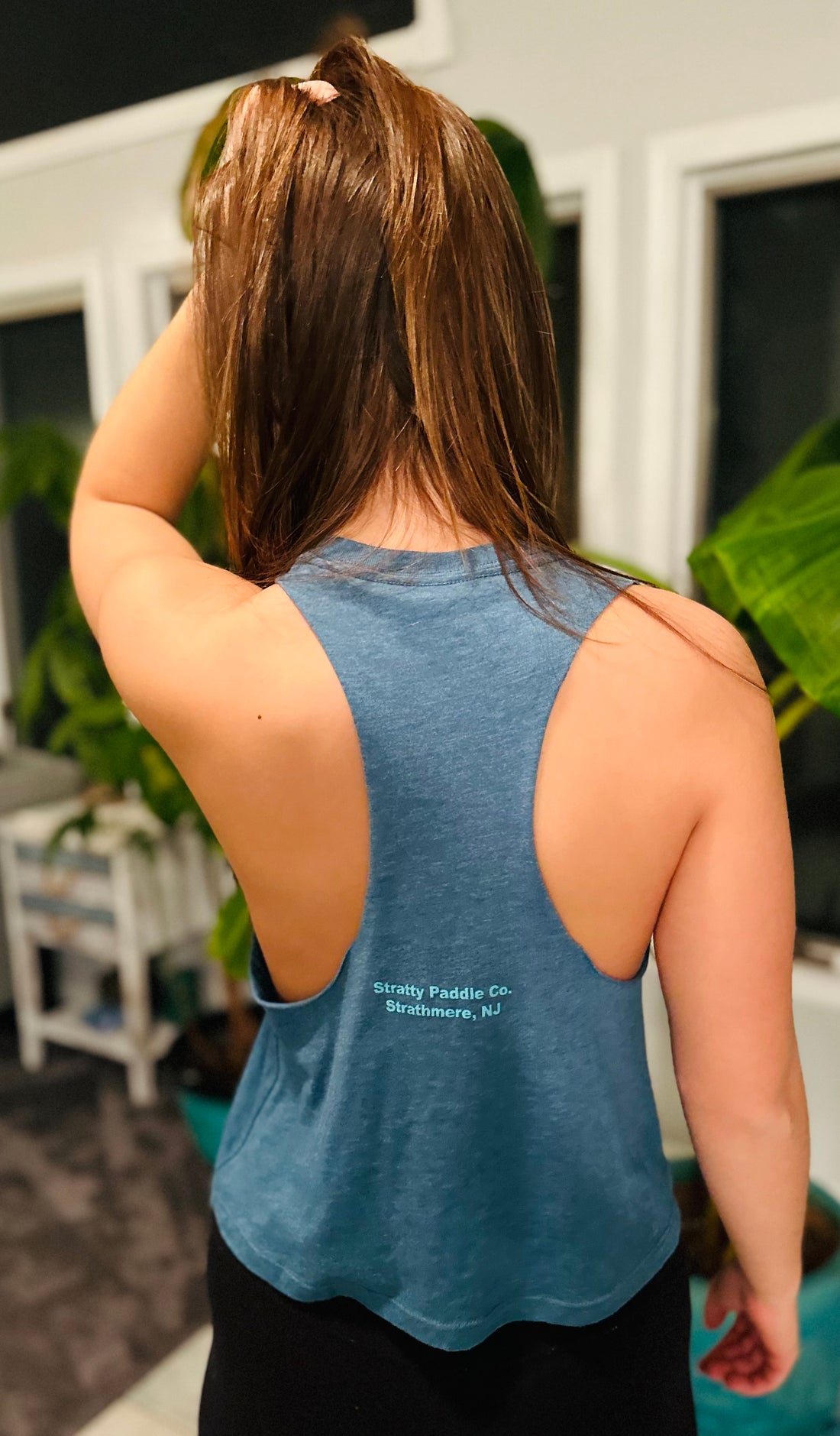 Cropped Blue Workout Tank