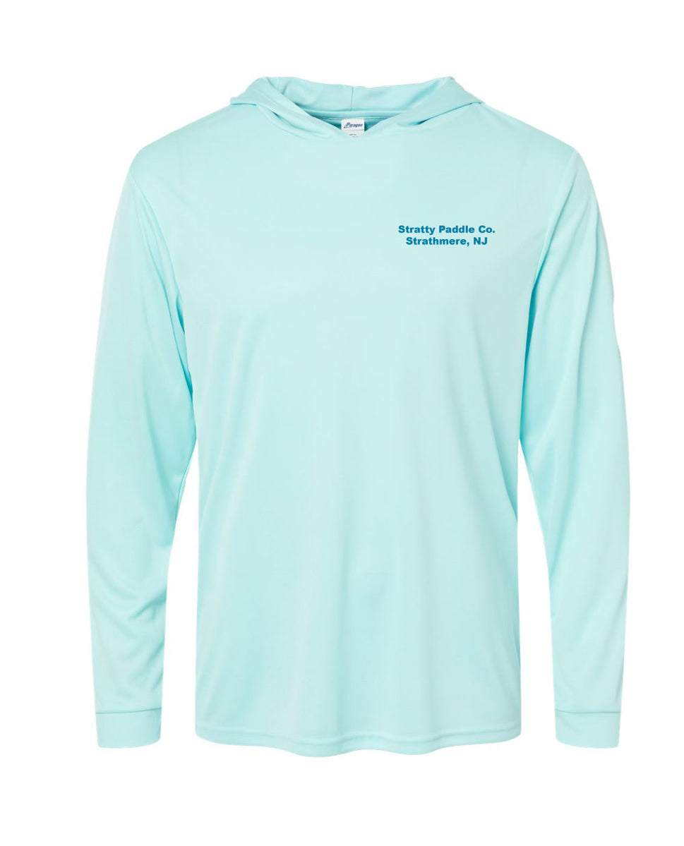 Men's Teal Long Sleeve Hooded T-Shirt