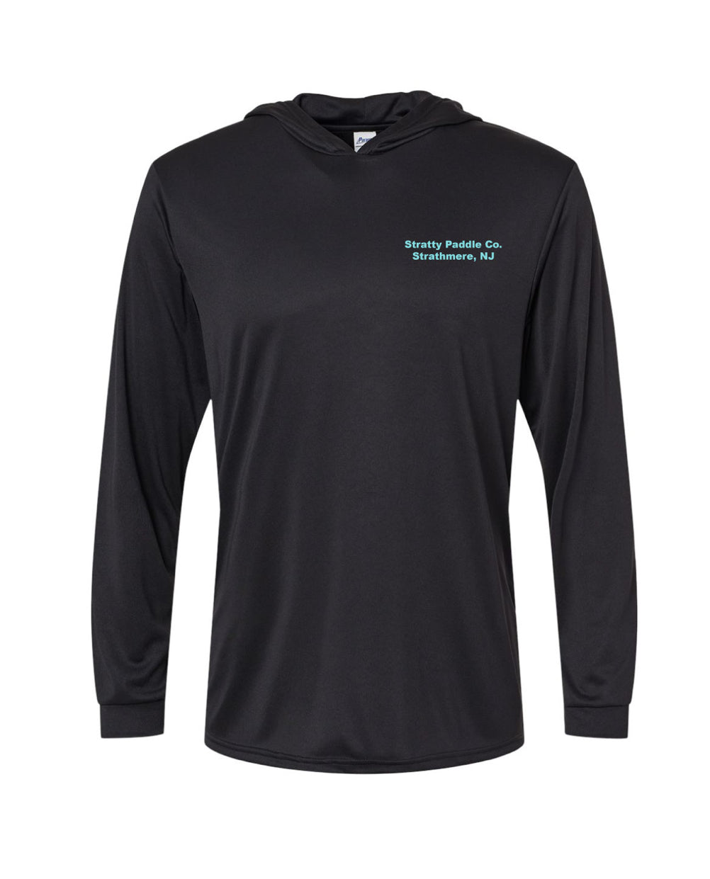 Men's Black Long Sleeve Hooded T-Shirt