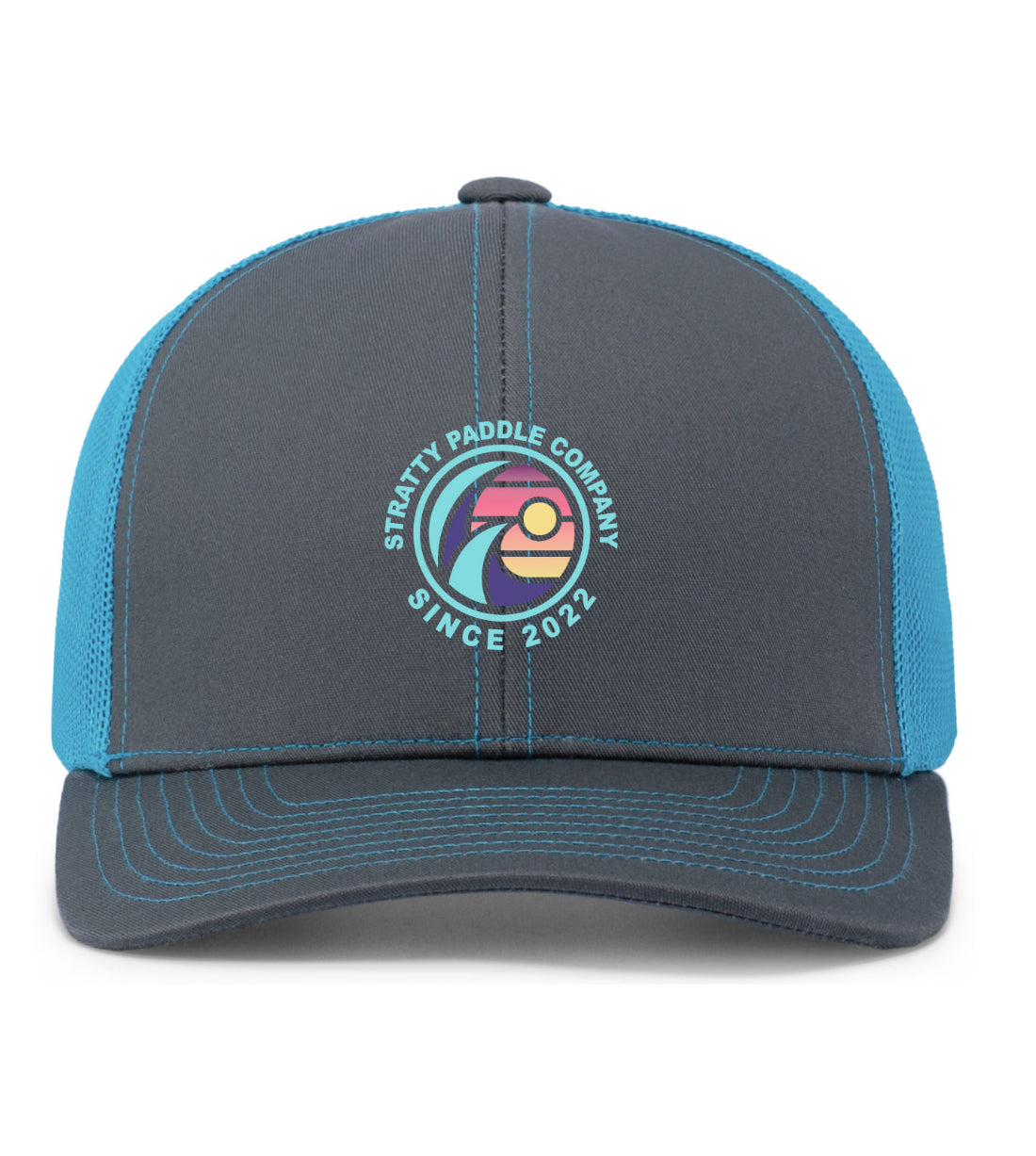 Grey & Teal Combo Trucker Hat