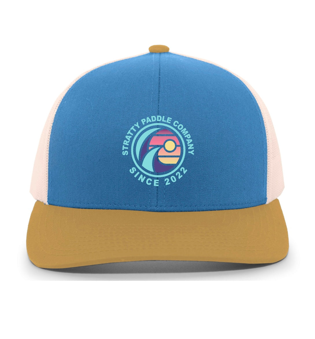 Blue & Tan Combo Trucker Hat