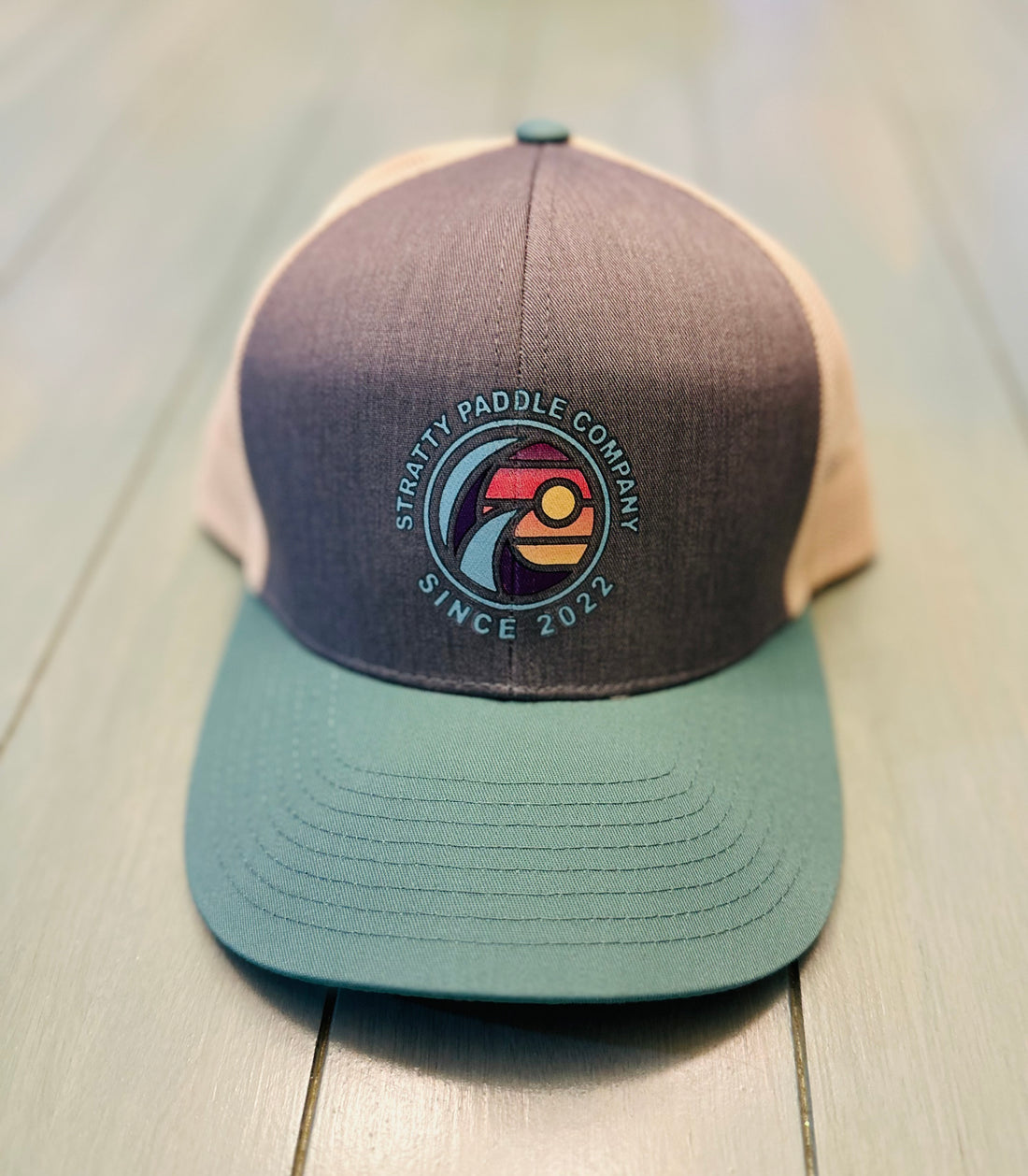 Light Blue & Grey Combo Trucker Hat