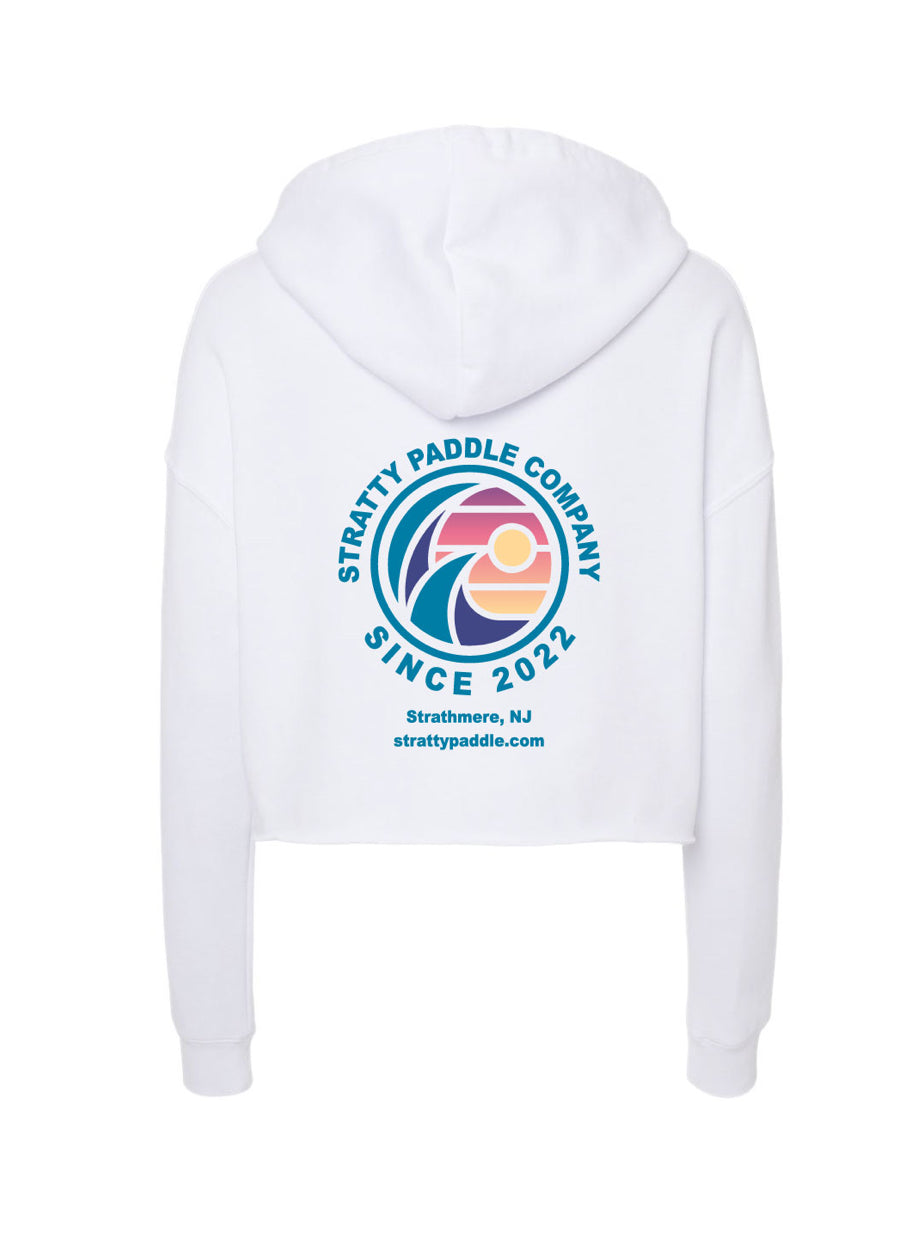 Girl’s Cropped White Hoodie